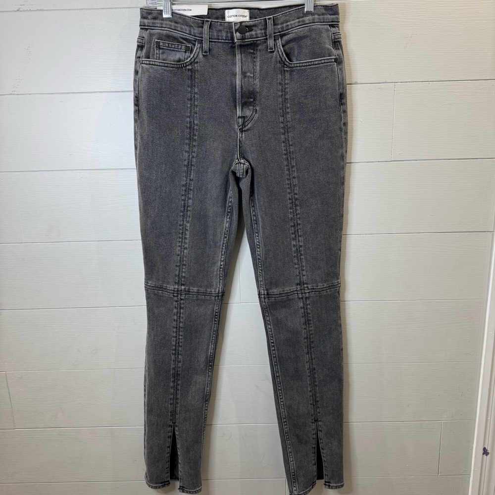 Cotton Citizen | NWT Vickie High-rise Split-leg Jeans In Light Grey Size 30